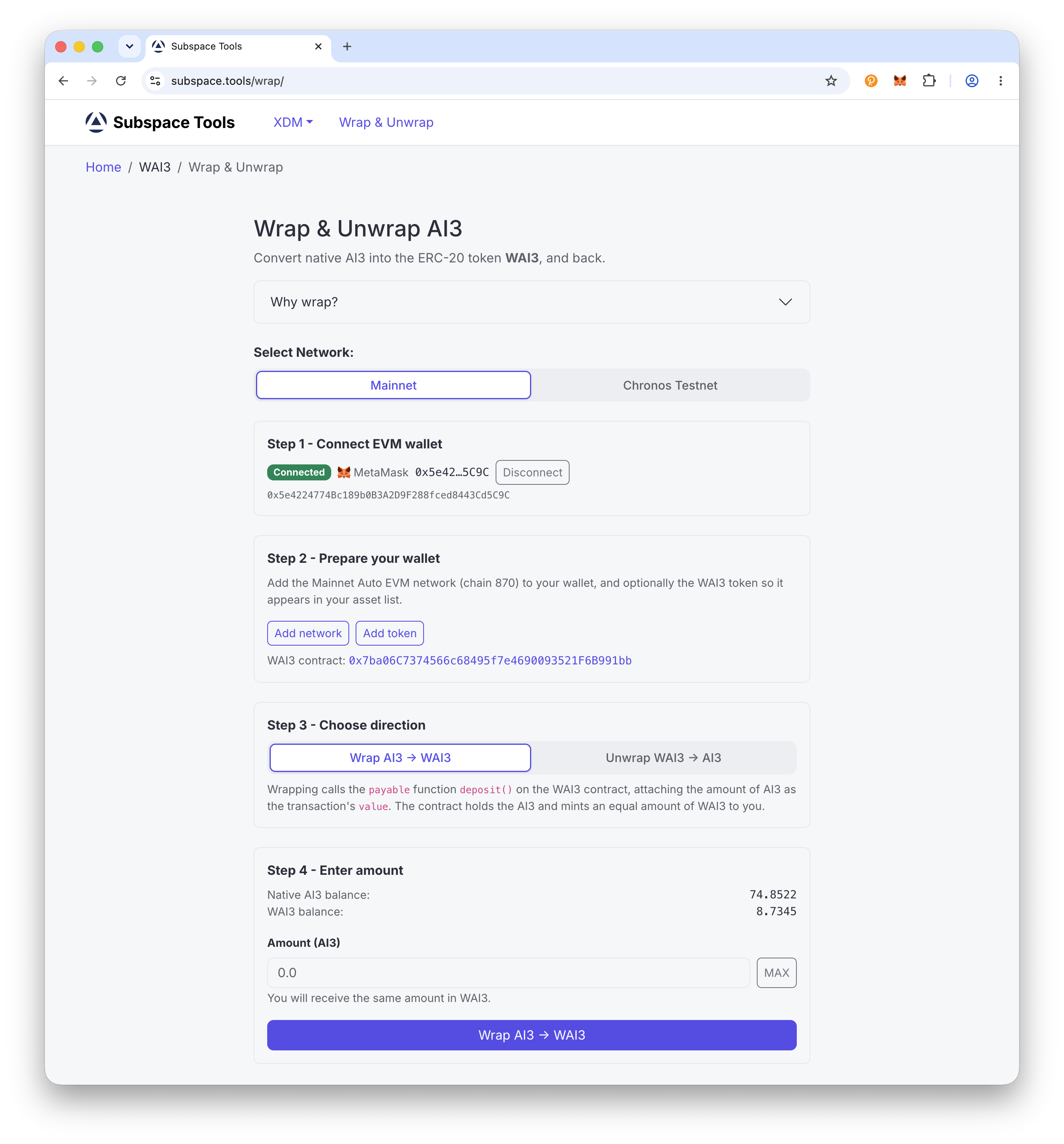 Connect your wallet