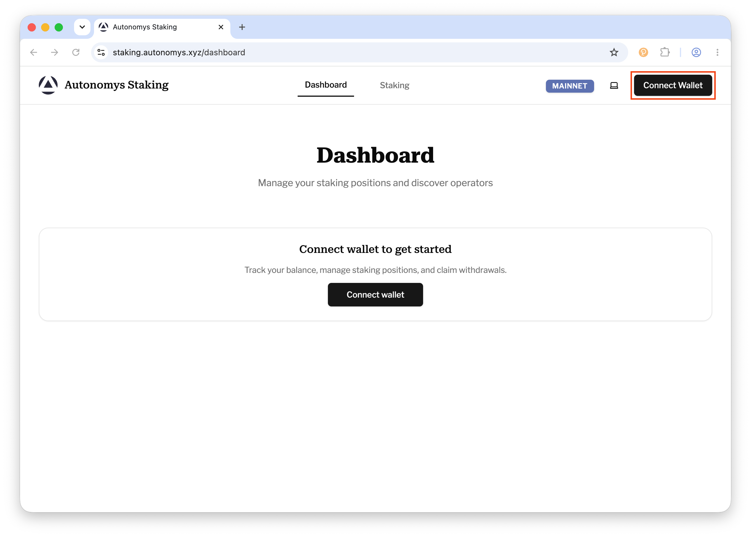 Connect wallet